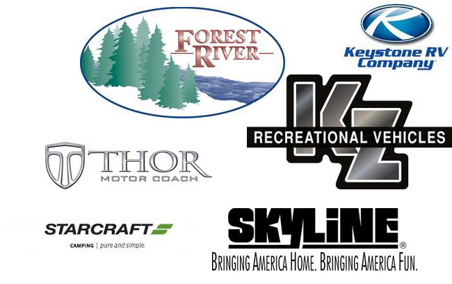 RV manufacturer's you can find at Ed Garner's Autorama RV in Des Moines, Iowa